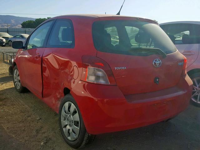 JTDJT923675106165 - 2007 TOYOTA YARIS RED photo 3