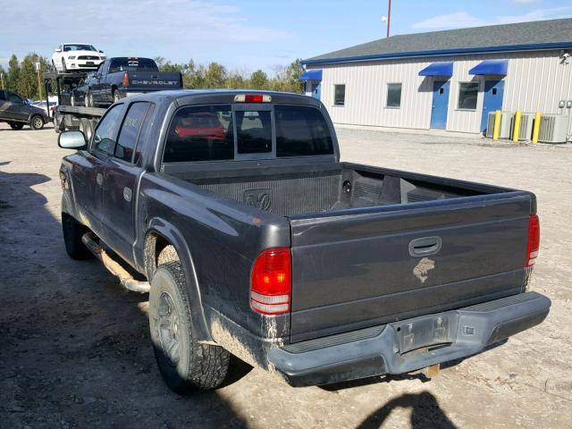 1D7HG38N83S325994 - 2003 DODGE DAKOTA QUA GRAY photo 3