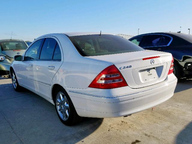 WDBRF61J61F108281 - 2001 MERCEDES-BENZ C 240 WHITE photo 3