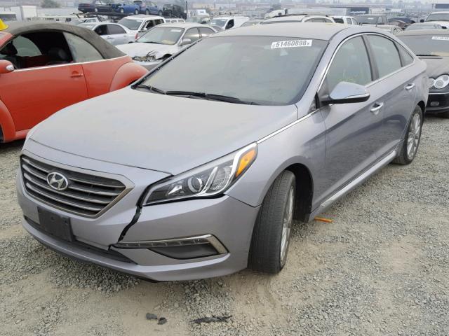 5NPE34AF9FH196846 - 2015 HYUNDAI SONATA SPO GRAY photo 2