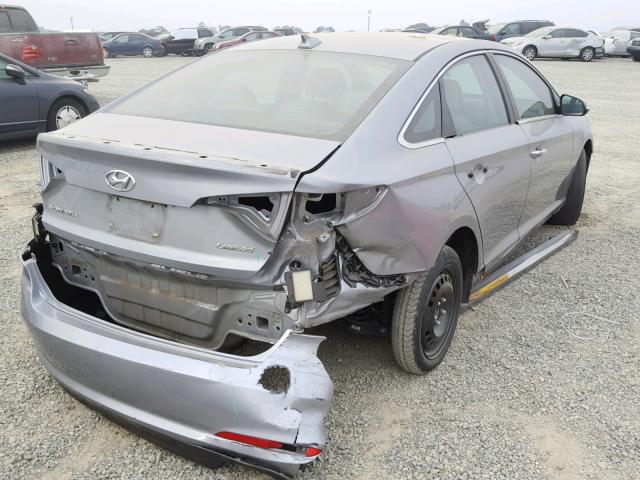 5NPE34AF9FH196846 - 2015 HYUNDAI SONATA SPO GRAY photo 4