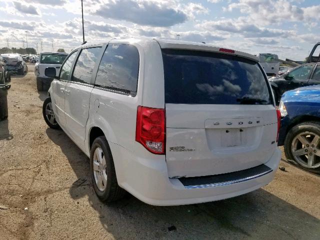 2C4RDGBG2DR549421 - 2013 DODGE GRAND CARA WHITE photo 3