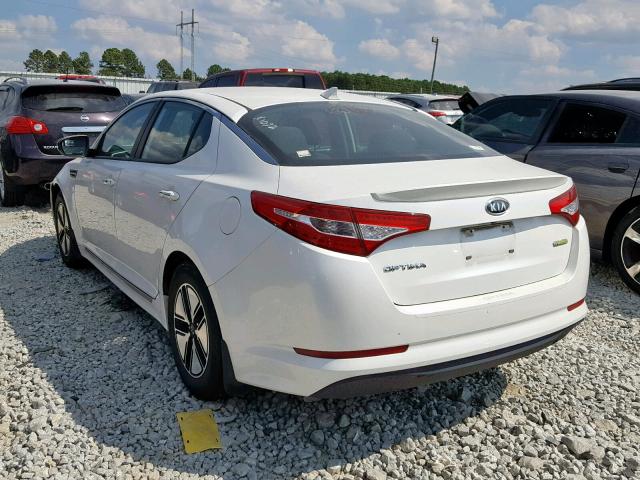 KNAGM4AD4C5020641 - 2012 KIA OPTIMA HYB WHITE photo 3