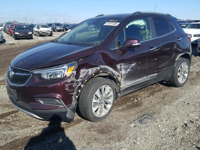 KL4CJASB7HB129751 - 2017 BUICK ENCORE PRE PURPLE photo 2