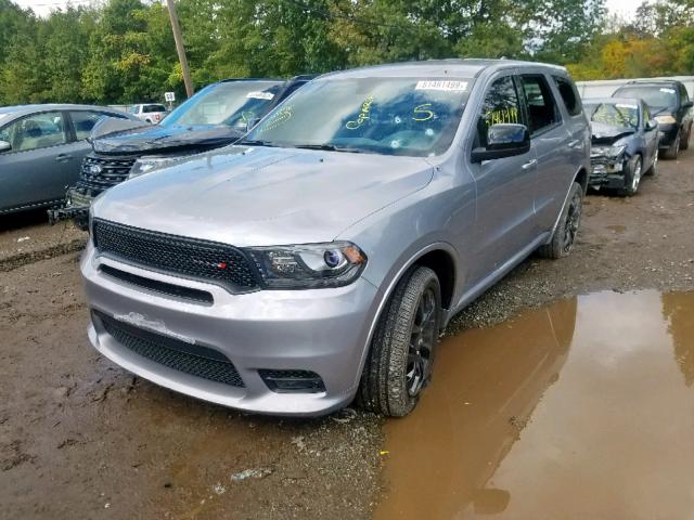 1C4RDJDG8KC721936 - 2019 DODGE DURANGO GT SILVER photo 2