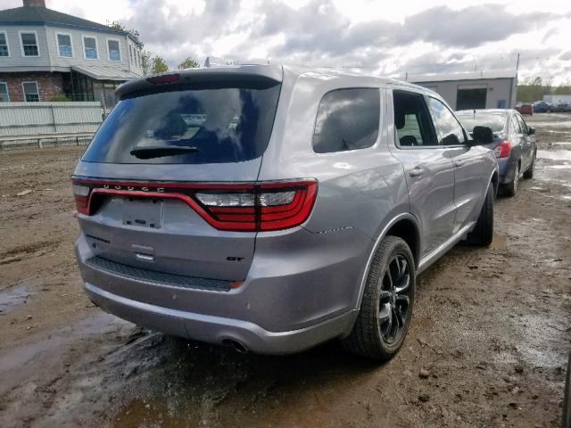 1C4RDJDG8KC721936 - 2019 DODGE DURANGO GT SILVER photo 4