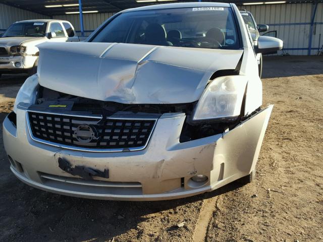 3N1AB61E08L627343 - 2008 NISSAN SENTRA 2.0 GRAY photo 9