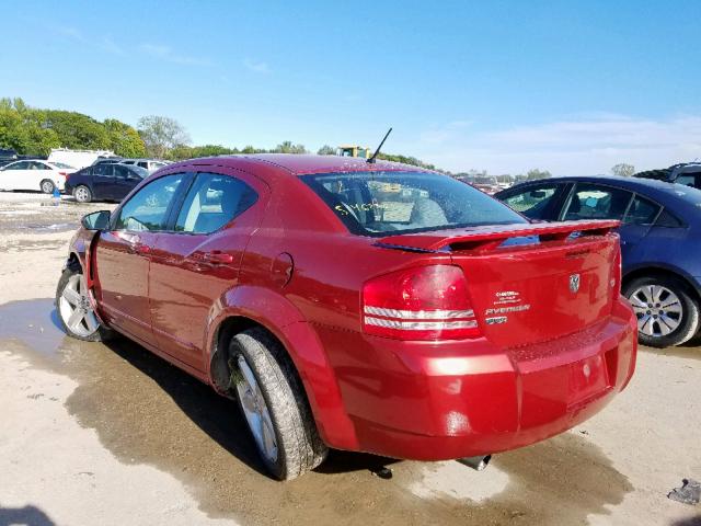 1B3LD76M88N638873 - 2008 DODGE AVENGER R/ RED photo 3