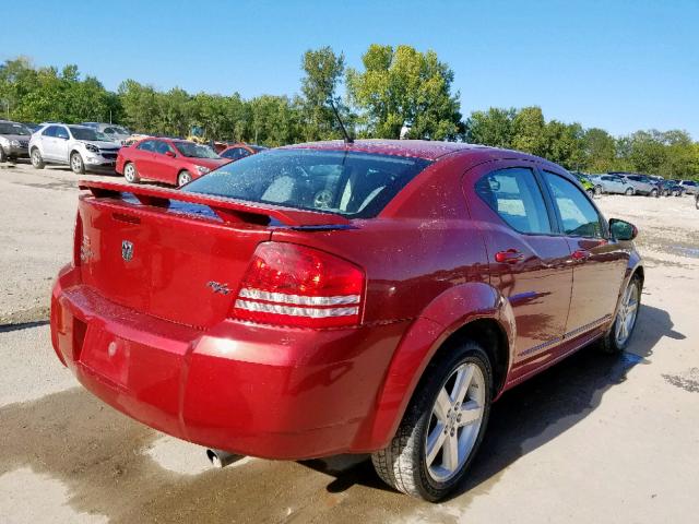 1B3LD76M88N638873 - 2008 DODGE AVENGER R/ RED photo 4