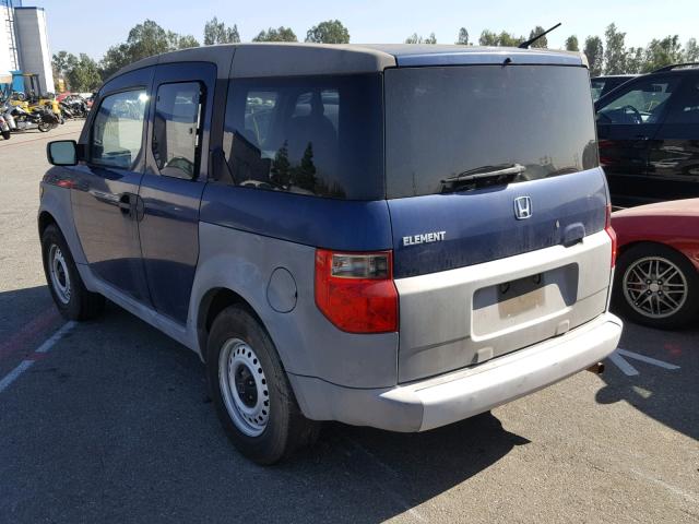 5J6YH18213L014574 - 2003 HONDA ELEMENT DX BLUE photo 3