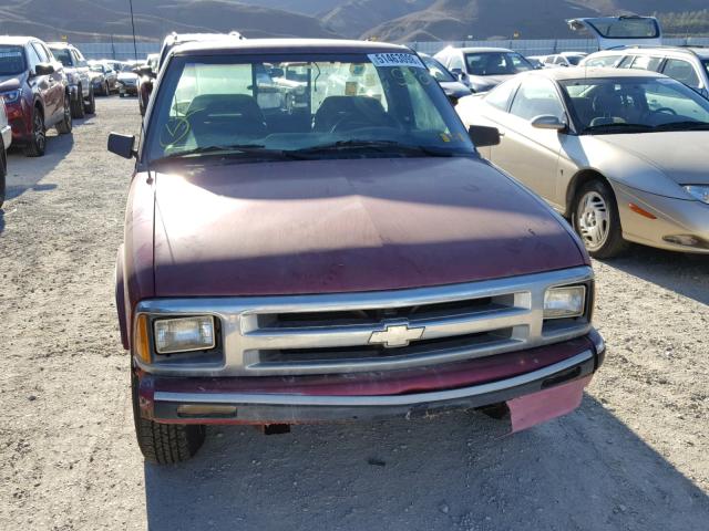 1GCCS14Z7R8153785 - 1994 CHEVROLET S-10 PU BURGUNDY photo 9