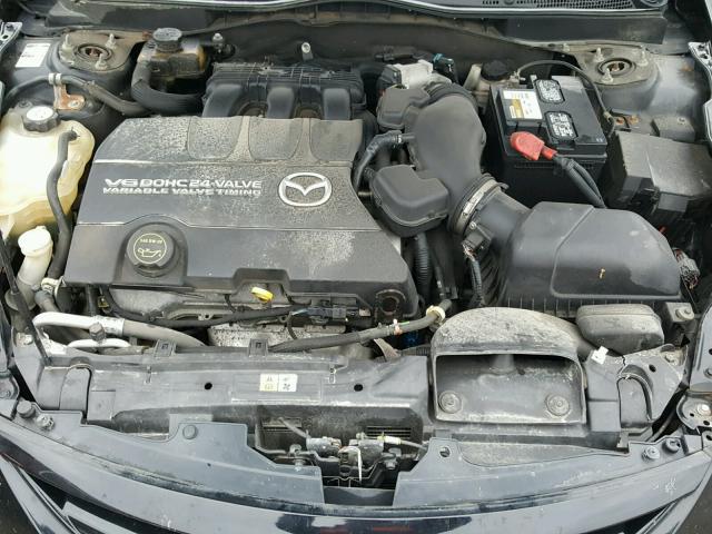 1YVHZ8CBXA5M15667 - 2010 MAZDA 6 S BLACK photo 7