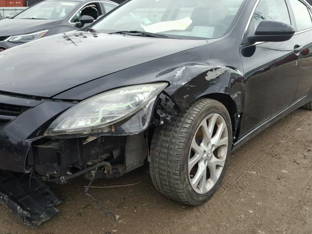 1YVHZ8CBXA5M15667 - 2010 MAZDA 6 S BLACK photo 9