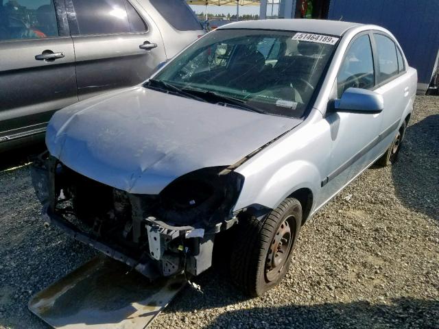 KNADE123966108507 - 2006 KIA RIO BLUE photo 2