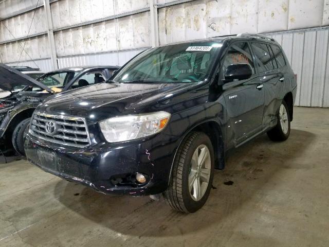 JTEES42A482051722 - 2008 TOYOTA HIGHLANDER BLACK photo 2