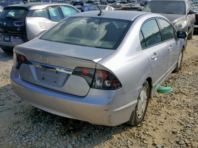 JHMFA36219S016189 - 2009 HONDA CIVIC HYBR SILVER photo 4