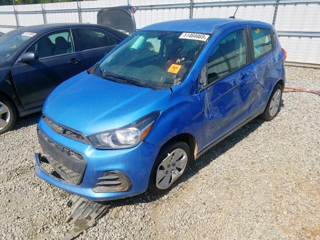 KL8CB6SAXJC477348 - 2018 CHEVROLET SPARK LS BLUE photo 2