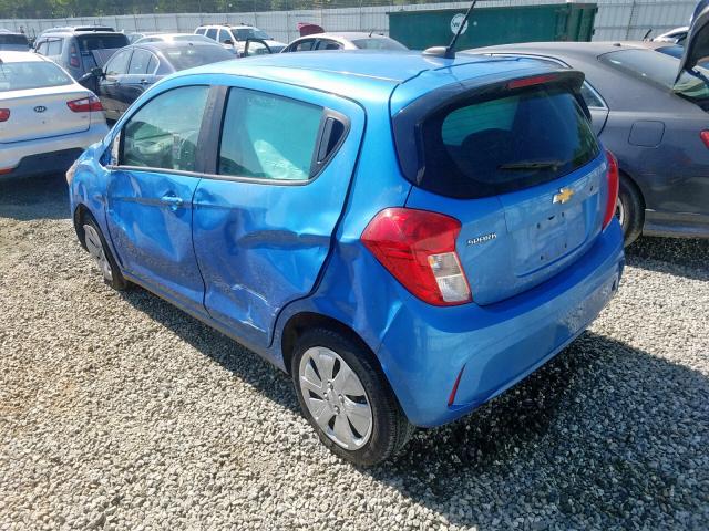 KL8CB6SAXJC477348 - 2018 CHEVROLET SPARK LS BLUE photo 3