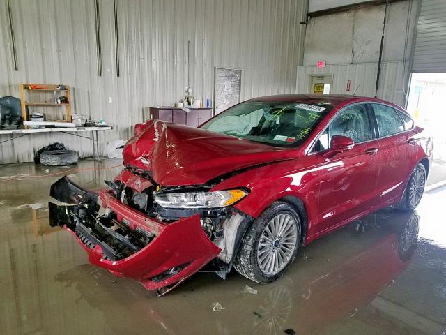 3FA6P0D99ER288340 - 2014 FORD FUSION TIT RED photo 2