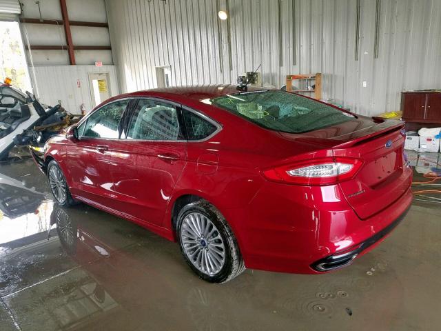 3FA6P0D99ER288340 - 2014 FORD FUSION TIT RED photo 3