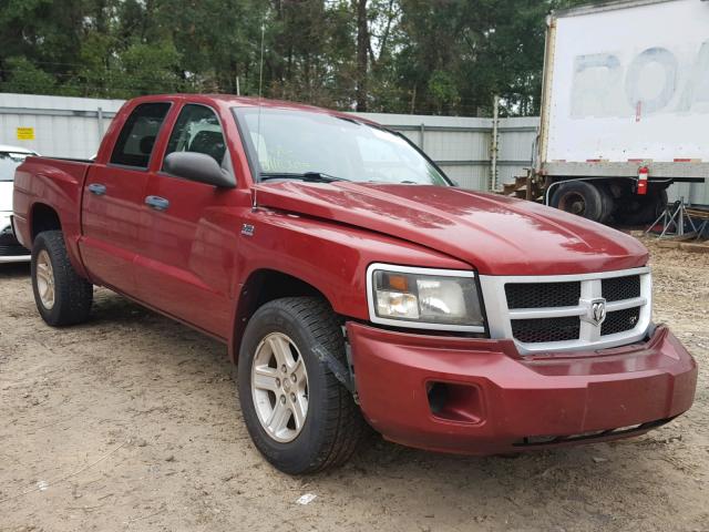 1D7RE3GP7BS656030 - 2011 DODGE DAKOTA SLT BURGUNDY photo 1