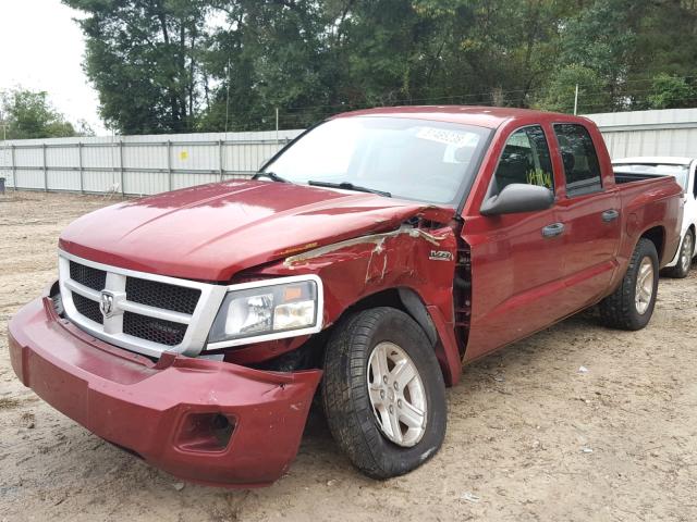 1D7RE3GP7BS656030 - 2011 DODGE DAKOTA SLT BURGUNDY photo 2