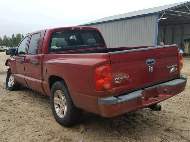 1D7RE3GP7BS656030 - 2011 DODGE DAKOTA SLT BURGUNDY photo 3