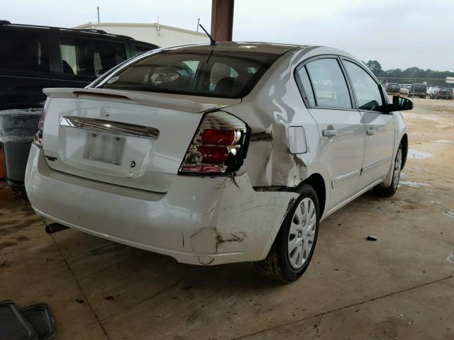 3N1AB6AP2CL741984 - 2012 NISSAN SENTRA 2.0 WHITE photo 4