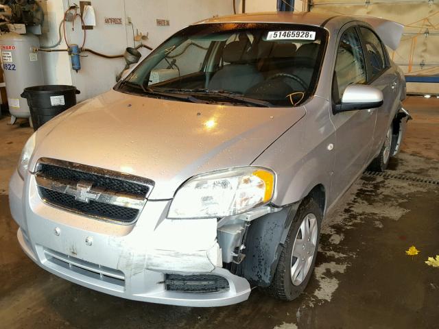 KL1TD56618B257573 - 2008 CHEVROLET AVEO BASE Күміс фото 2
