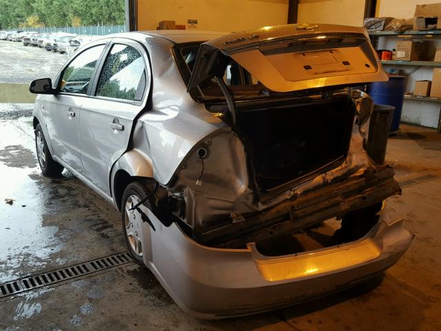 KL1TD56618B257573 - 2008 CHEVROLET AVEO BASE Күміс фото 3
