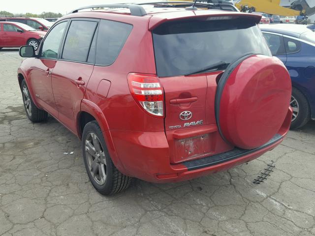 2T3WF4DV0AW023412 - 2010 TOYOTA RAV4 SPORT BURGUNDY photo 3