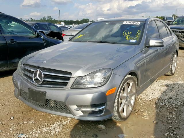 WDDGF4HB0EA950571 - 2014 MERCEDES-BENZ C 250 SILVER photo 2