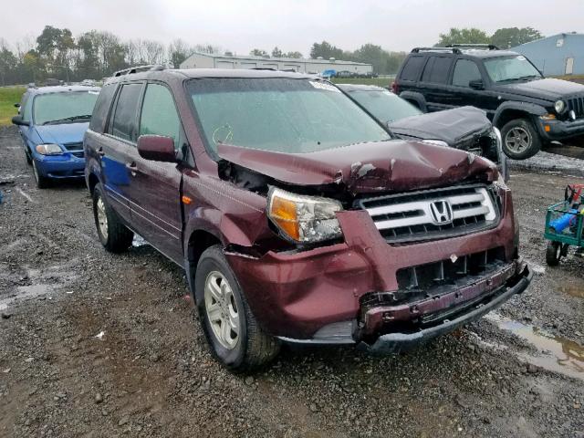 5FNYF28258B011396 - 2008 HONDA PILOT VP MAROON photo 1