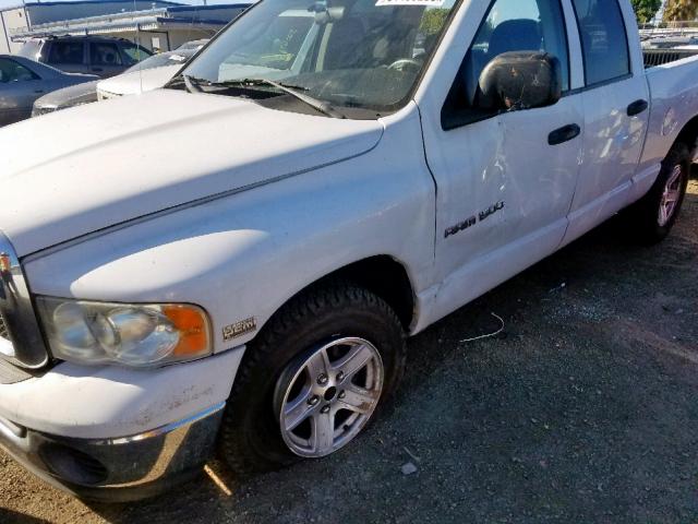 1D7HA18D64J273124 - 2004 DODGE RAM 1500 S WHITE photo 9