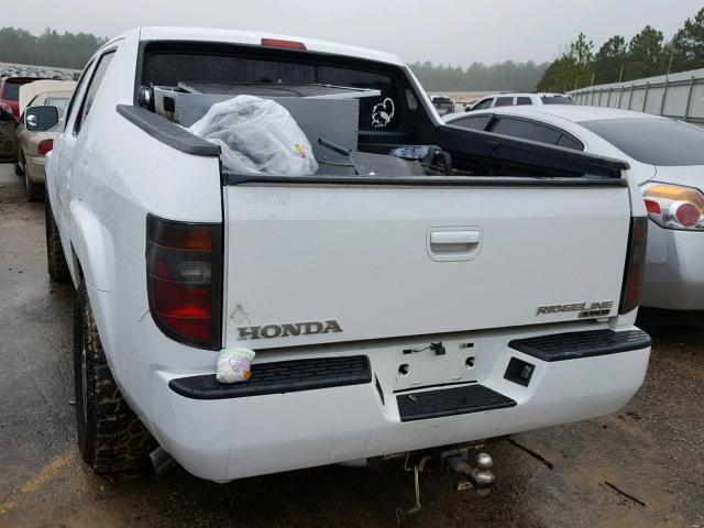 2HJYK16506H553141 - 2006 HONDA RIDGELINE WHITE photo 3