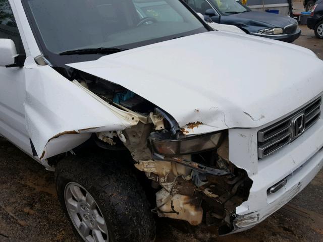 2HJYK16506H553141 - 2006 HONDA RIDGELINE WHITE photo 9