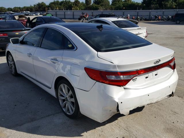 KMHFH4JG8EA389019 - 2014 HYUNDAI AZERA GLS WHITE photo 3