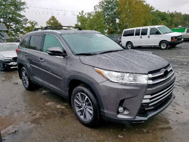 5TDJZRFH7KS592248 - 2019 TOYOTA HIGHLANDER GRAY photo 1