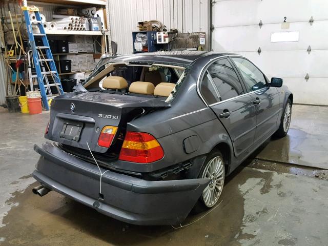 WBAEW53403PG22416 - 2003 BMW 330 XI GRAY photo 4