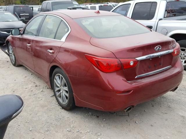 JN1BV7AP2FM335439 - 2015 INFINITI Q50 BASE RED photo 3