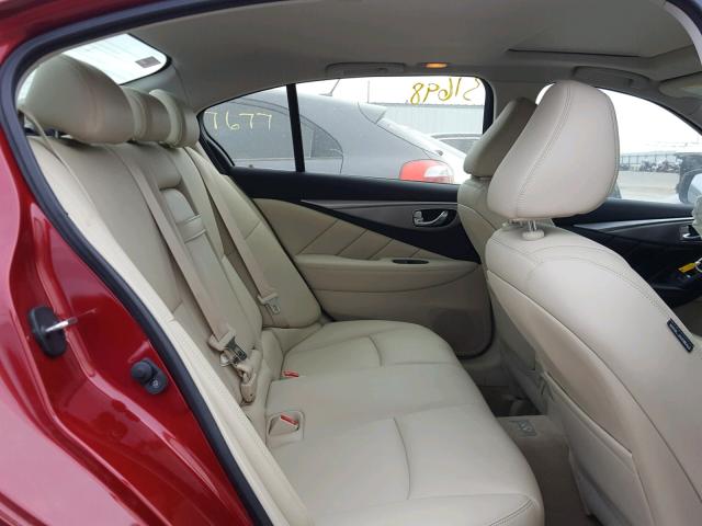 JN1BV7AP2FM335439 - 2015 INFINITI Q50 BASE RED photo 6