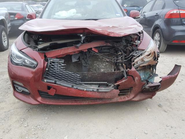 JN1BV7AP2FM335439 - 2015 INFINITI Q50 BASE RED photo 9