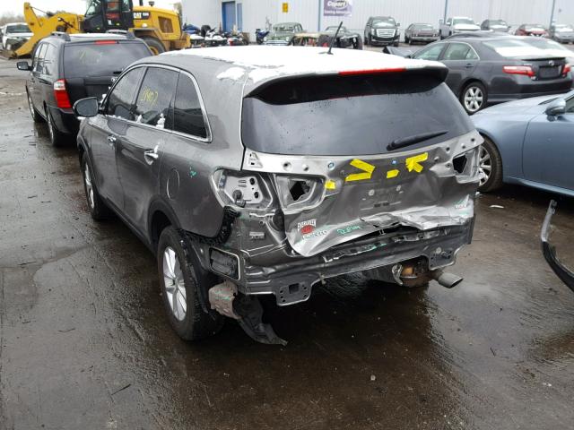 5XYPG4A3XHG301052 - 2017 KIA SORENTO LX CHARCOAL photo 3