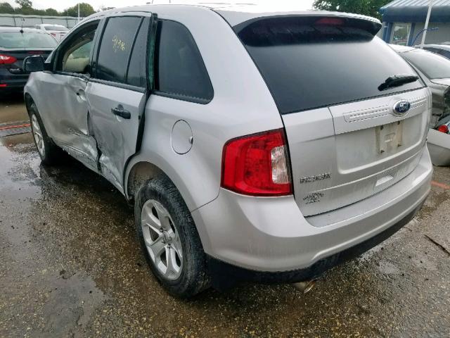 2FMDK4GC6EBB55477 - 2014 FORD EDGE SE SILVER photo 3