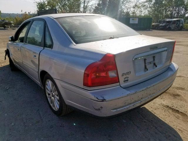 YV1TS92D941337787 - 2004 VOLVO S80 GRAY photo 3