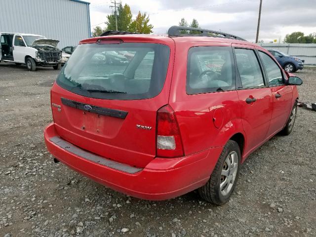 1FAFP36N45W240382 - 2005 FORD FOCUS ZXW RED photo 4