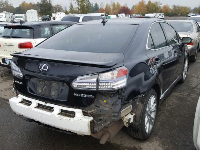 JTHBB1BA5A2013023 - 2010 LEXUS HS 250H BLACK photo 4