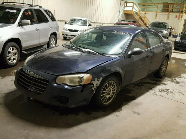 1C3EL56R94N372319 - 2004 CHRYSLER SEBRING LX BLUE photo 2