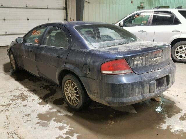 1C3EL56R94N372319 - 2004 CHRYSLER SEBRING LX BLUE photo 3