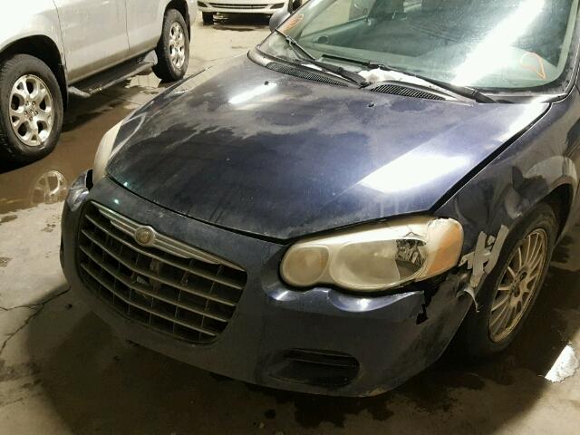 1C3EL56R94N372319 - 2004 CHRYSLER SEBRING LX BLUE photo 9